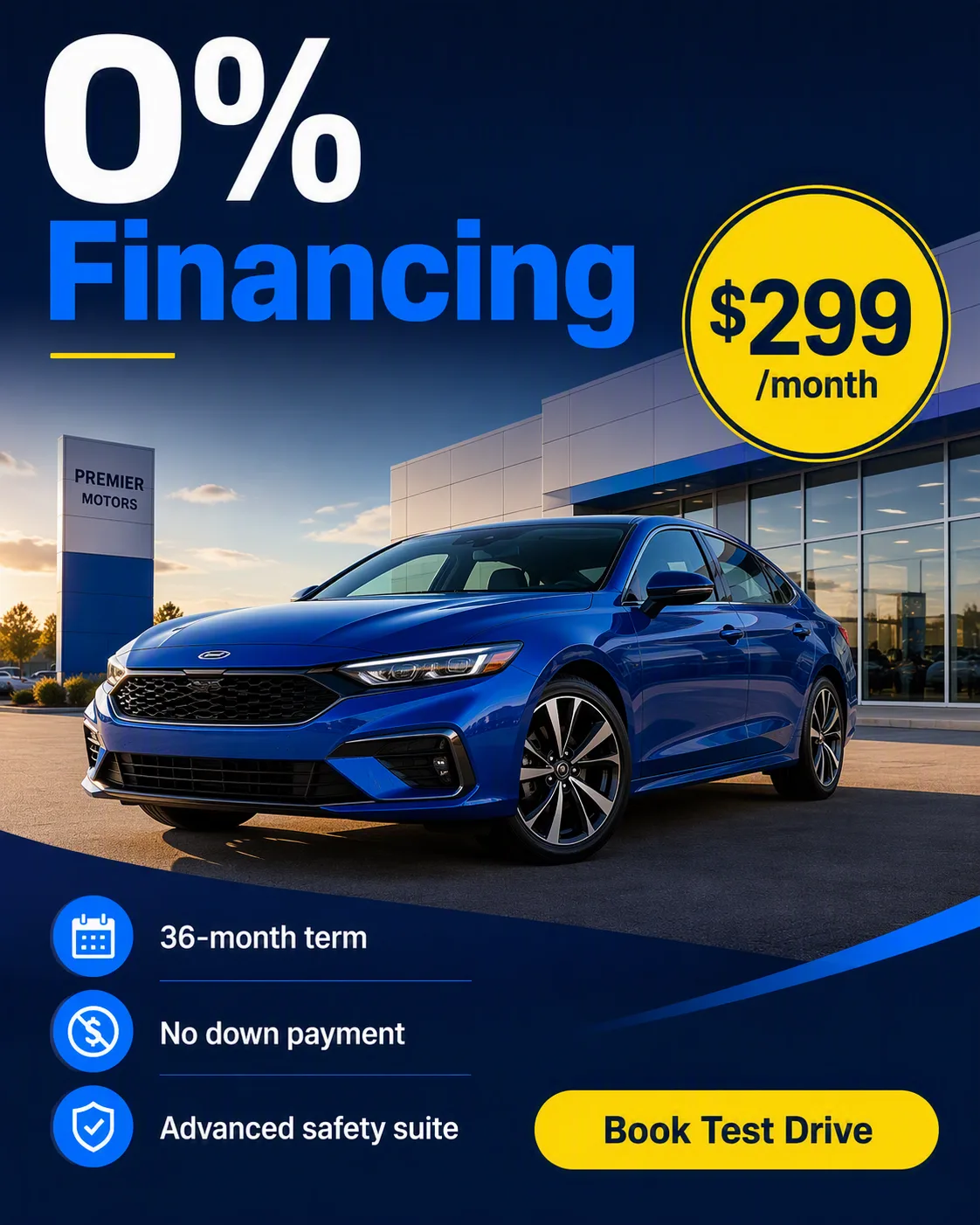 0% Financing Car Dealership Facebook Ad