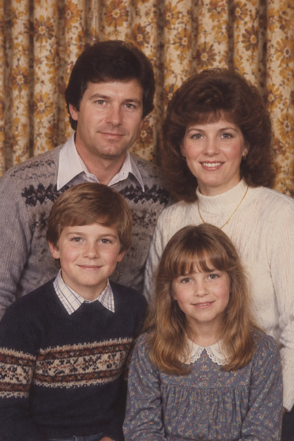 1980s Family Studio Portrait Photo
