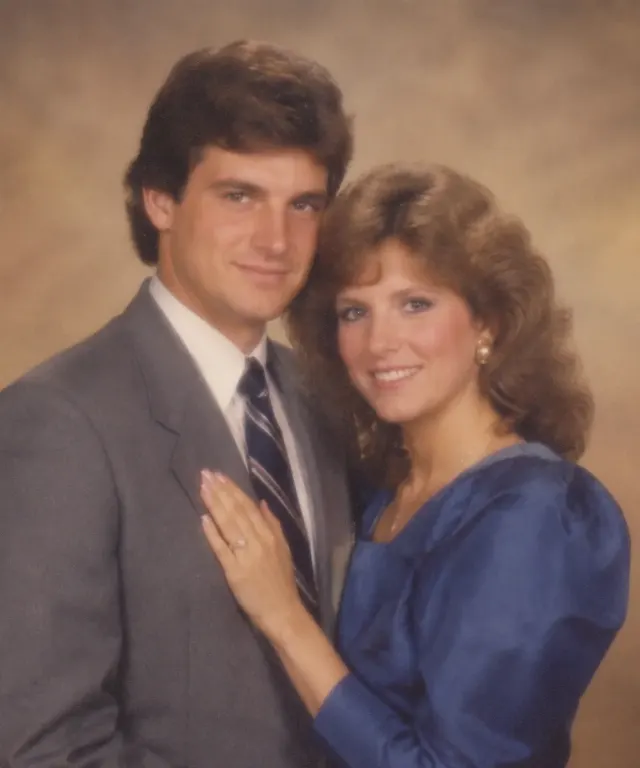 1980s Soft Focus Engagement Portrait
