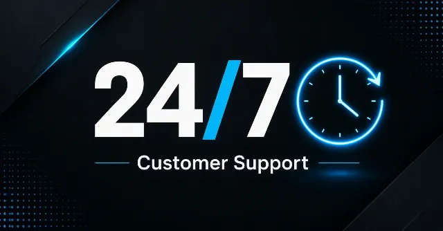 24/7 Customer Support LinkedIn Post