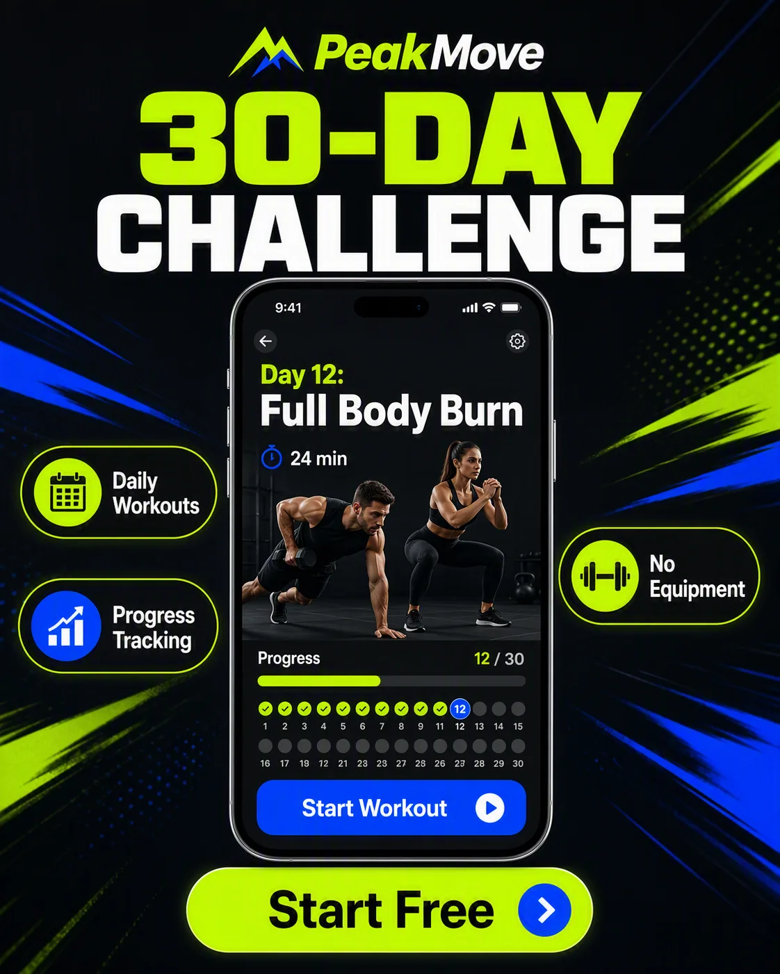 30-Day Fitness Challenge App Ad