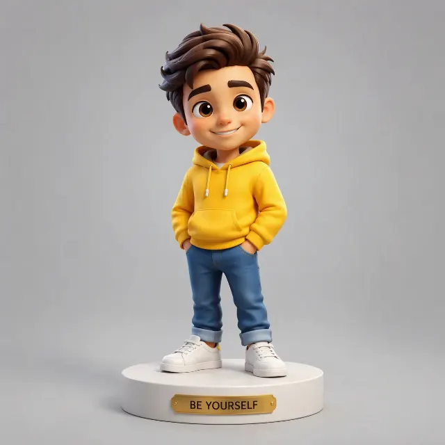 3D Cartoon Collectible Figurine Render