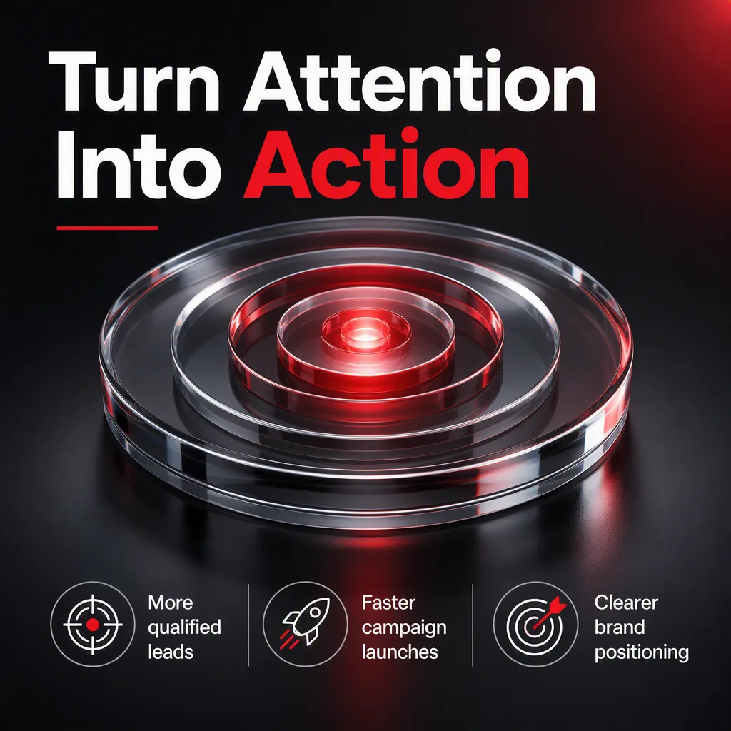 3D Glass Target LinkedIn Marketing Post