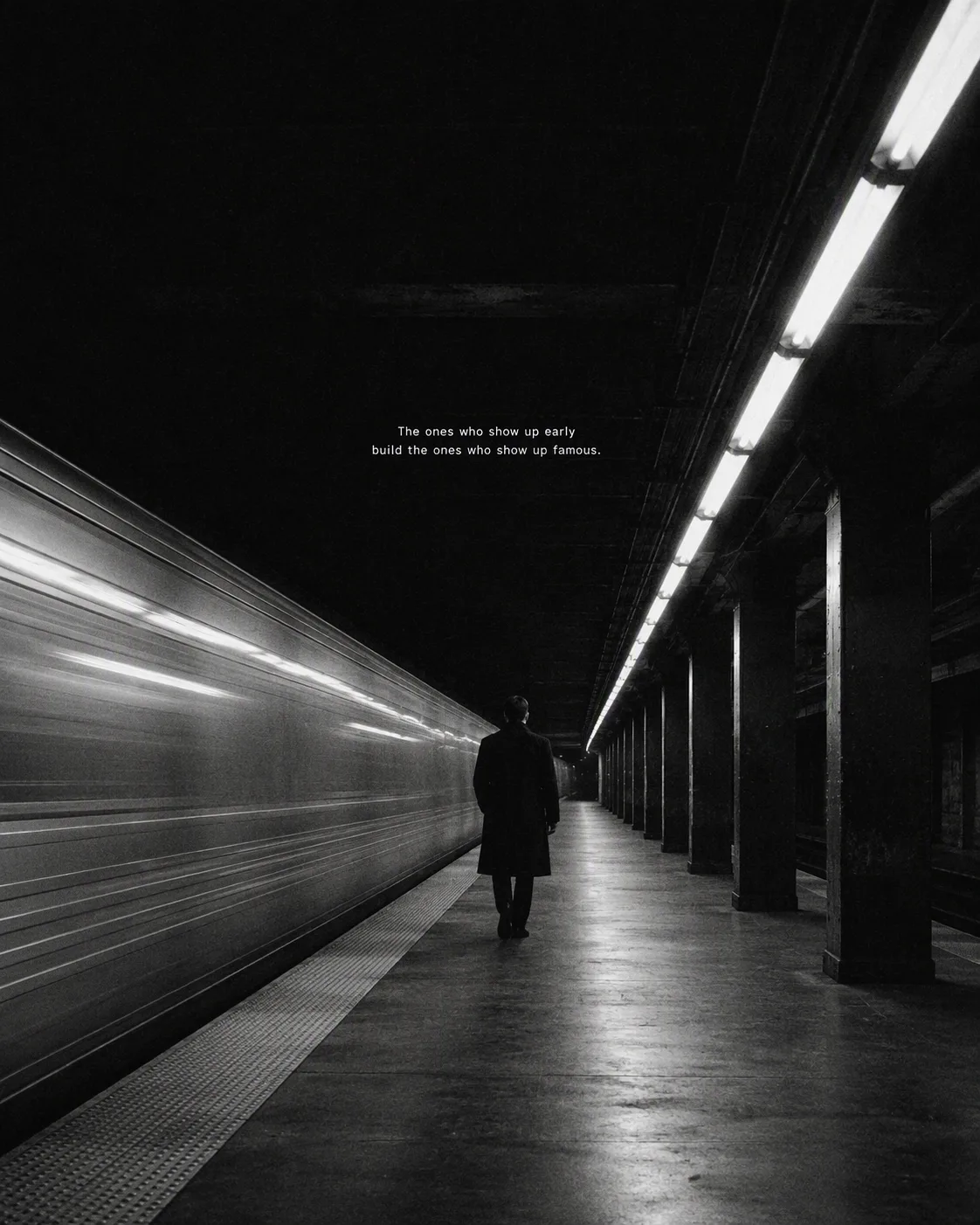 4AM Subway Platform Quote Graphic
