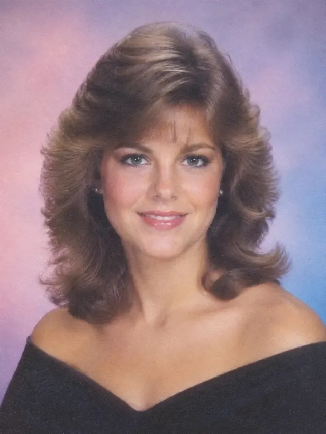 80s Yearbook Selfie Portrait Photo