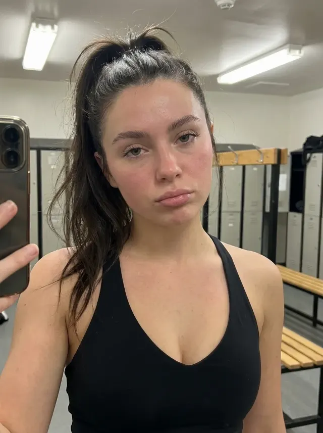 Athletic Gym Locker Room Selfie