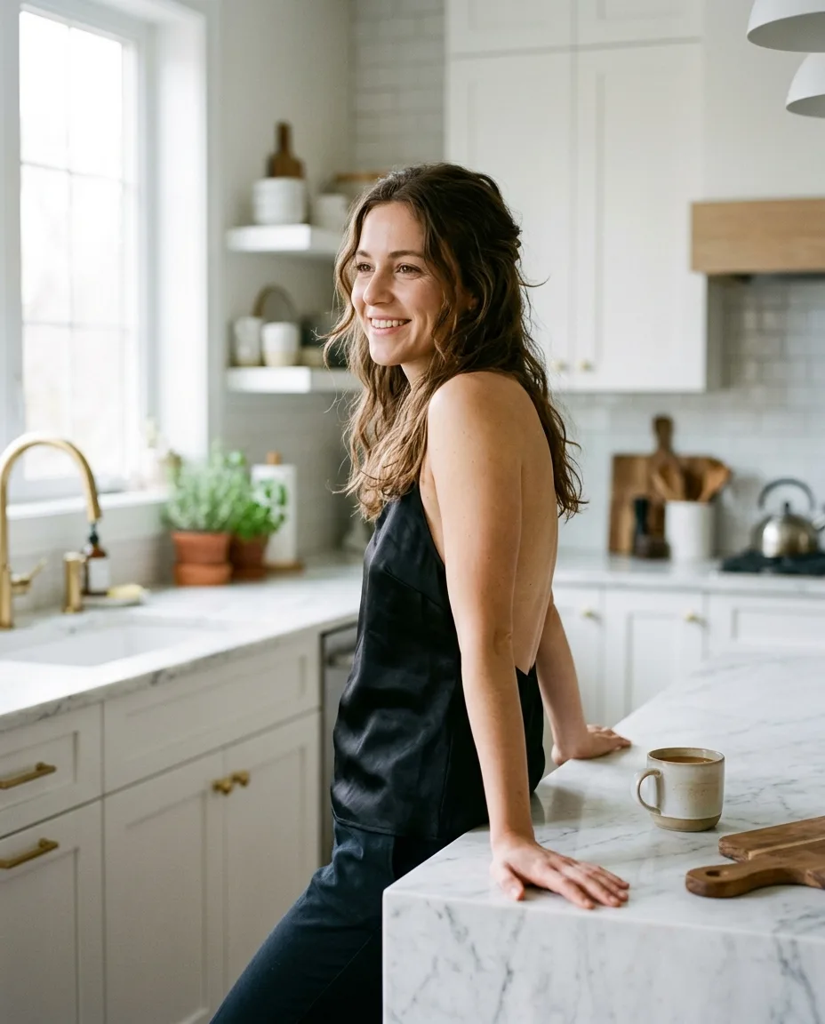 Backless Top Kitchen Try-On Portrait