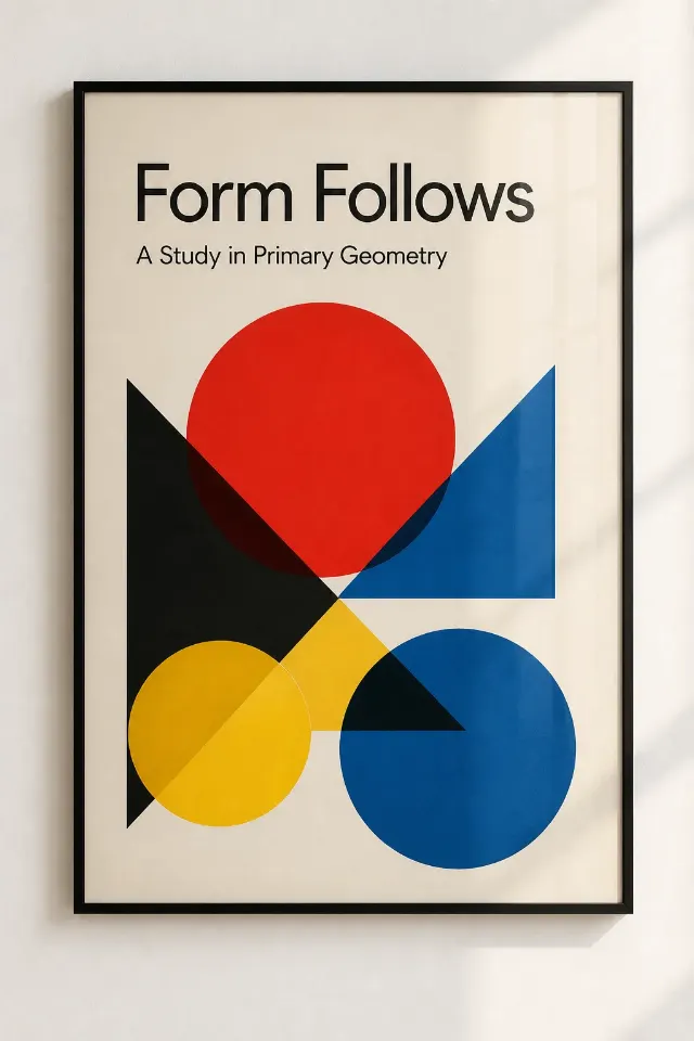 Bauhaus Geometry Framed Poster