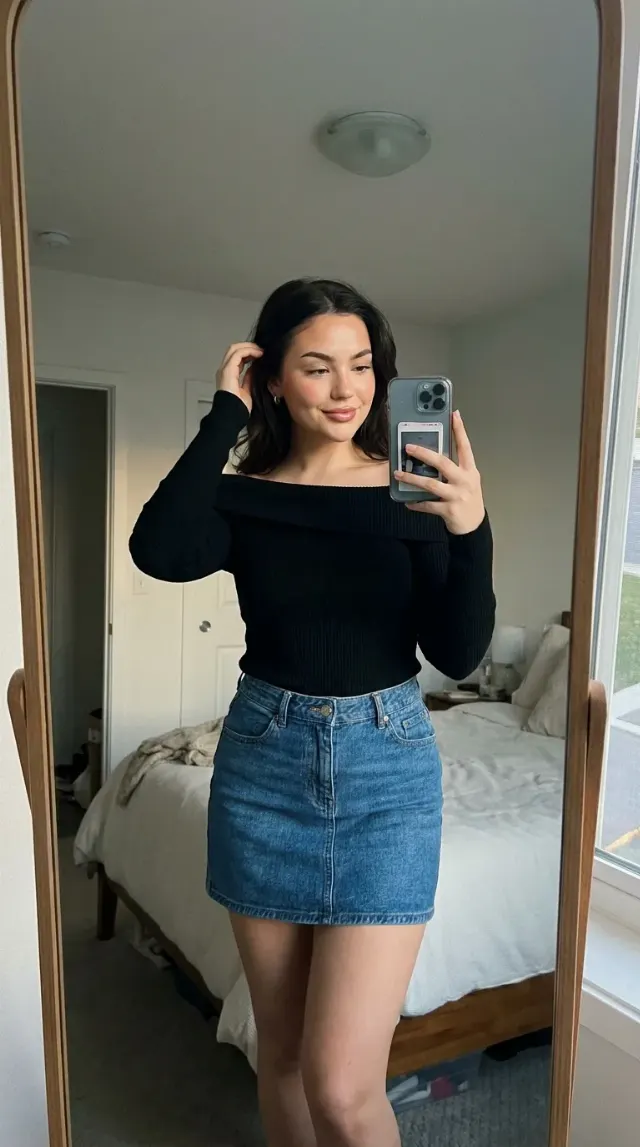 Bedroom Mirror Fashion Portrait