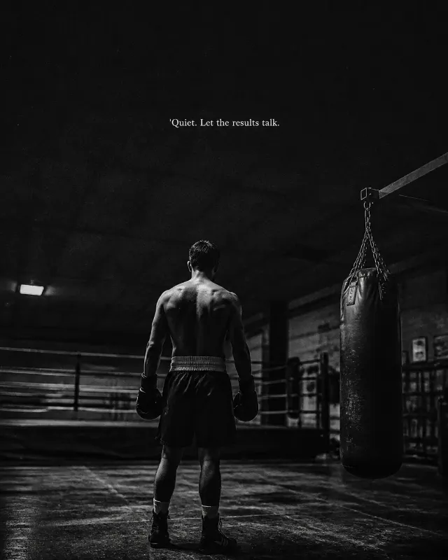 Black And White Boxer Quote Photo
