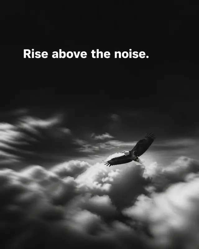 Black And White Eagle Quote Instagram Post