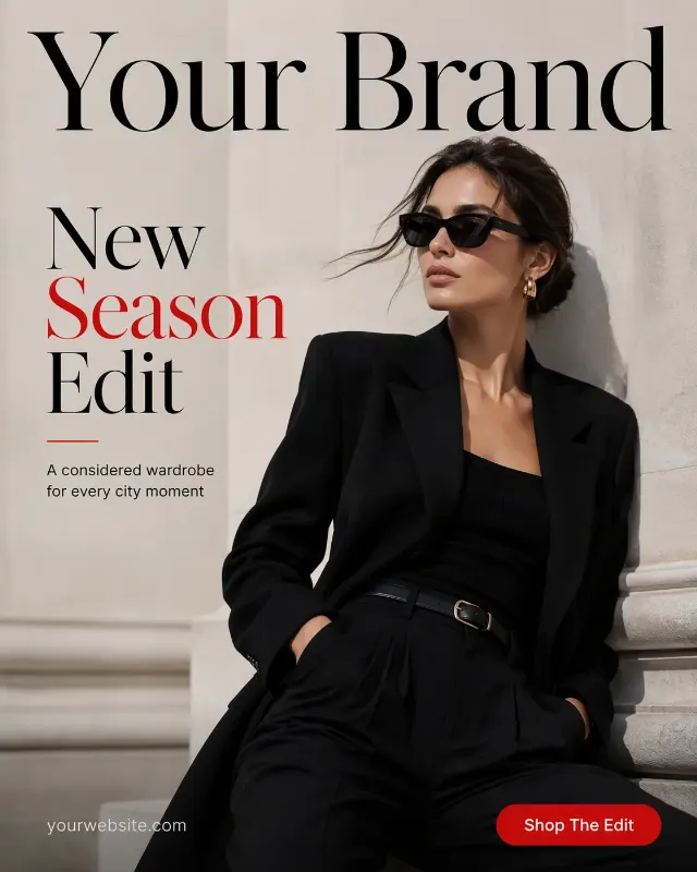 Black And White Fashion Magazine Post