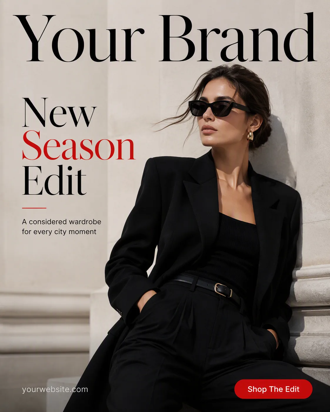 Black And White Fashion Magazine Post
