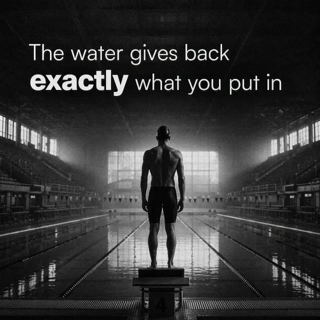 Black And White Swimmer Quote Post