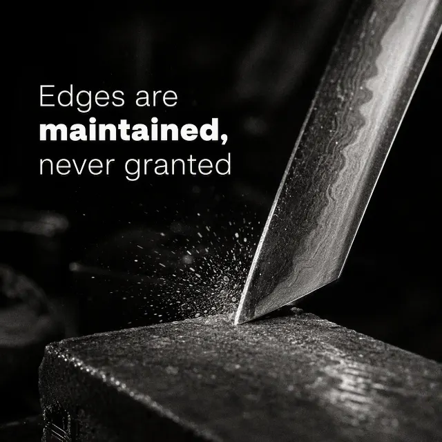 Black And White Sword Sharpening Quote