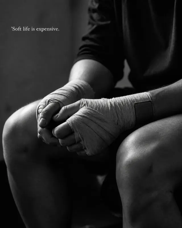 Black And White Taped Hands Quote Post