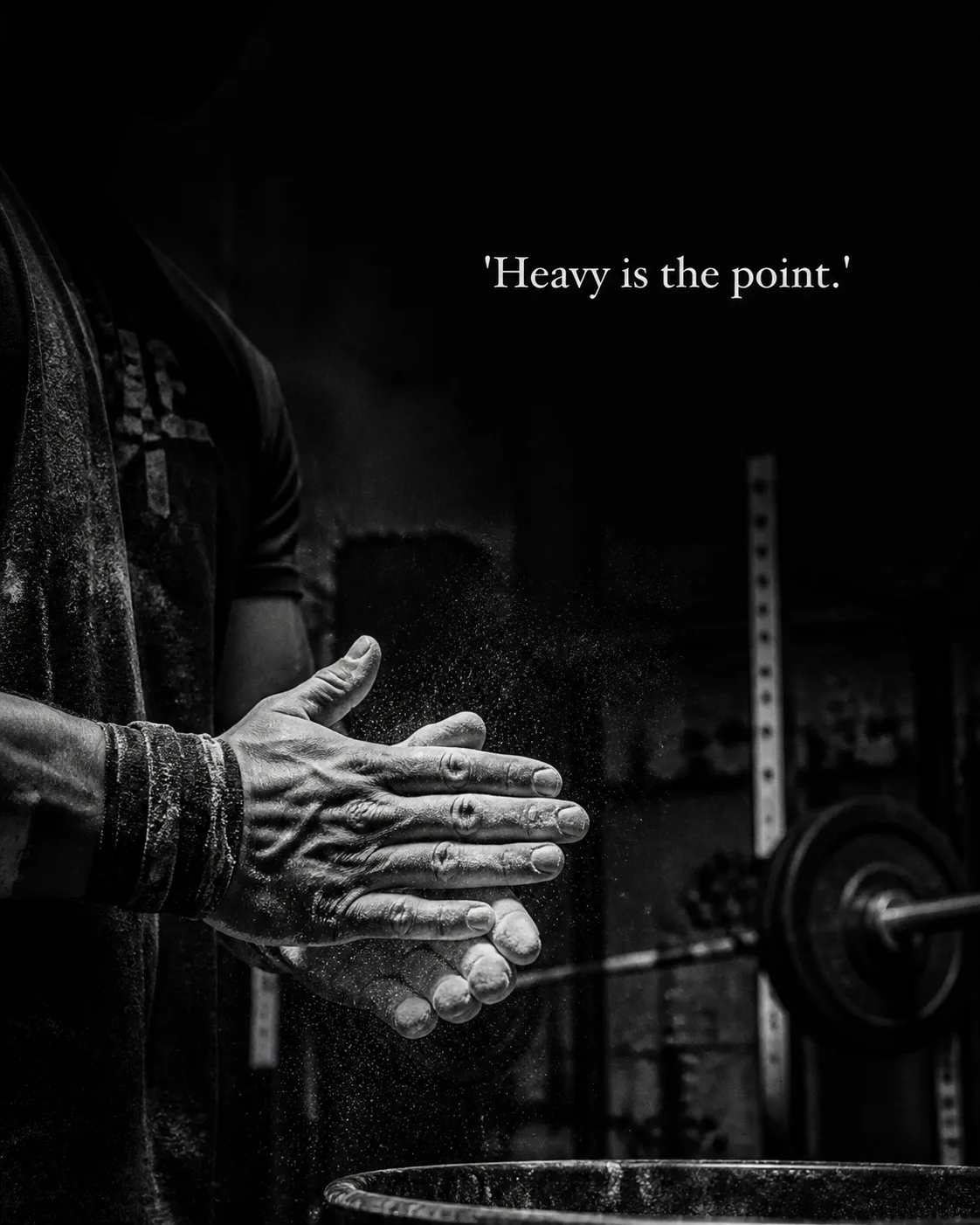 Black And White Weightlifting Quote Post