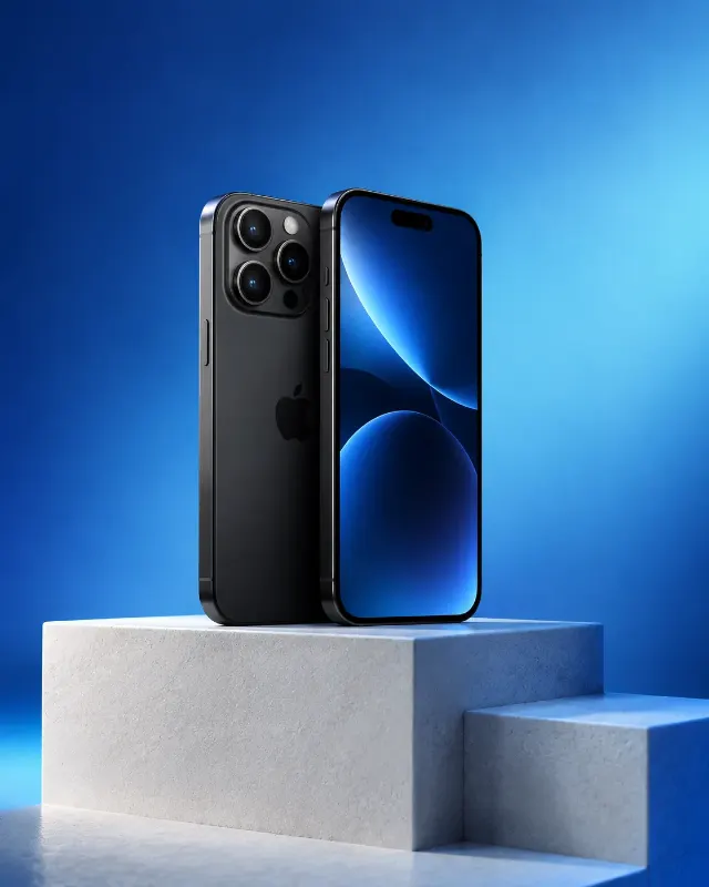 Blue Gradient Smartphone Tech Advertisement