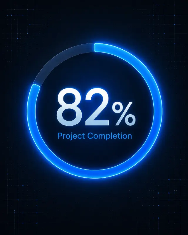 Blue Progress Ring Software Company Post