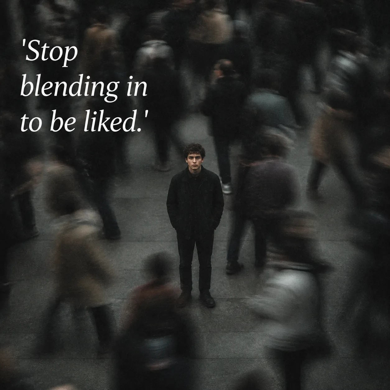 Blurred Crowd Quote Instagram Post