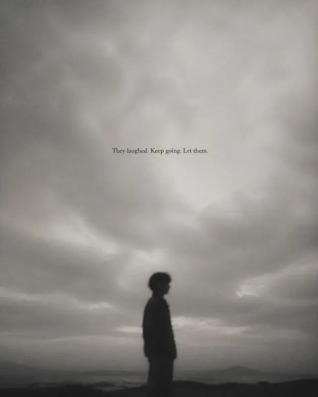 Blurred Silhouette Motivational Quote