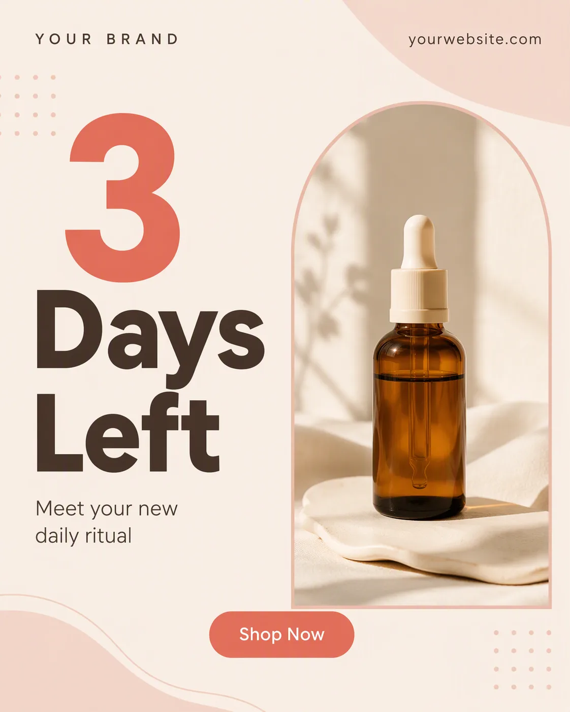 Blush Cream Skincare Countdown Post