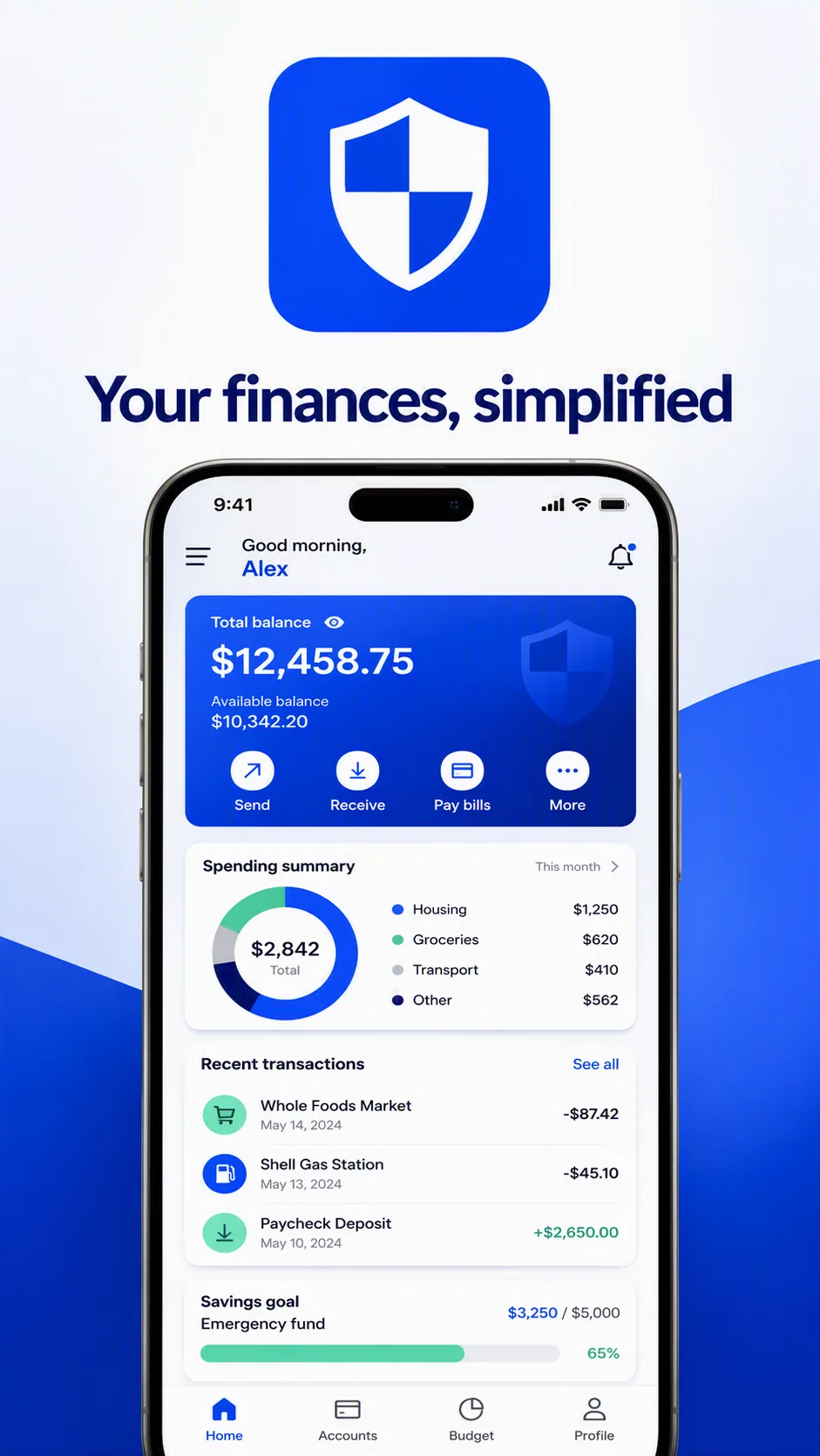 Bold Banking App Icon Hero Screen
