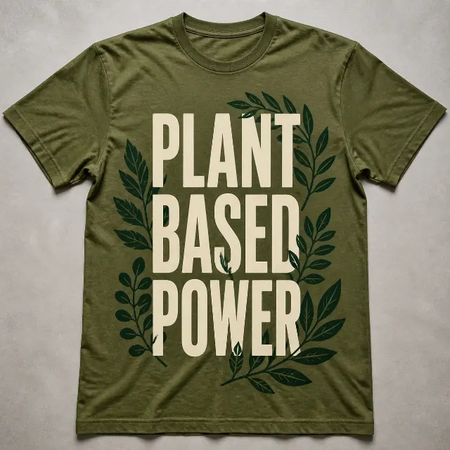 Bold Botanical Typography Tee Mockup