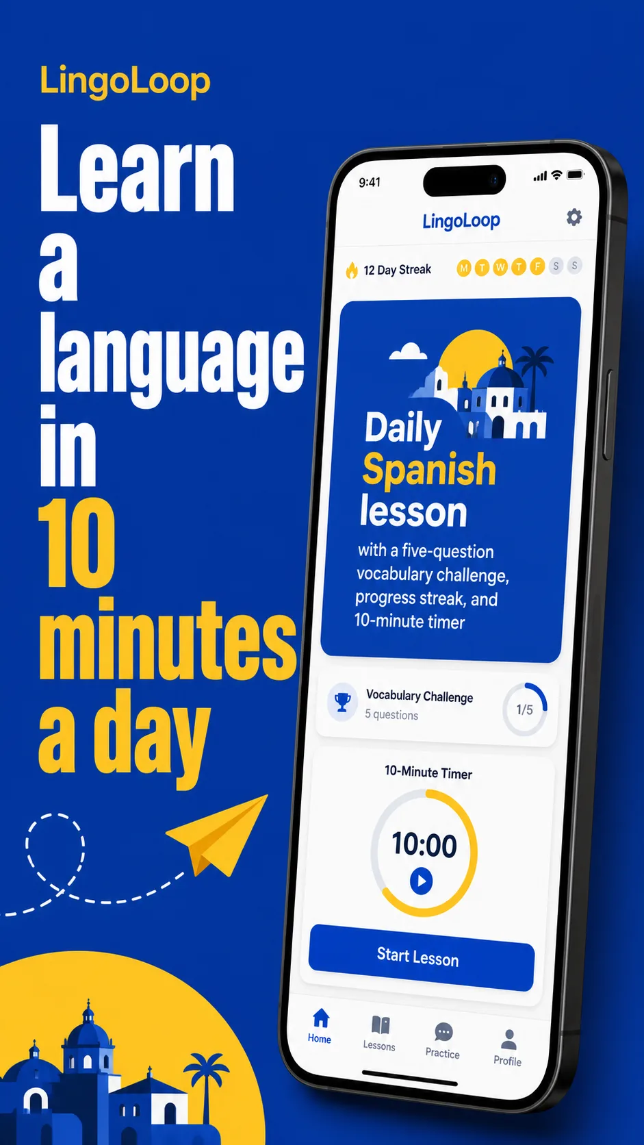 Bold Language Learning App Marketing Ad