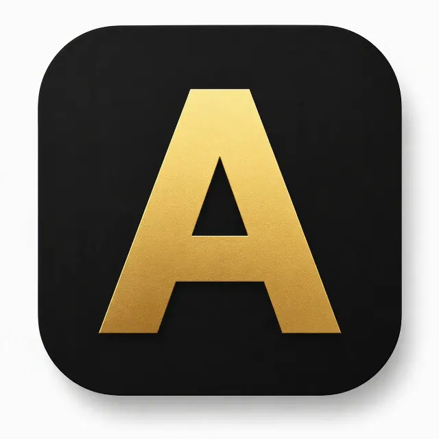 Bold Letter Matte Black App Icon