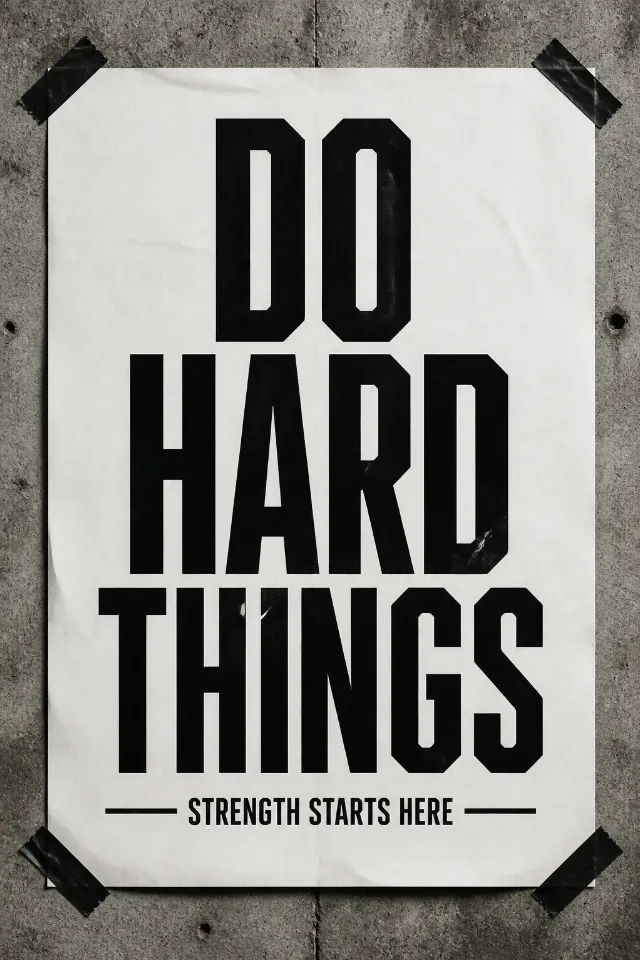 Bold Motivational Gym Typography Poster