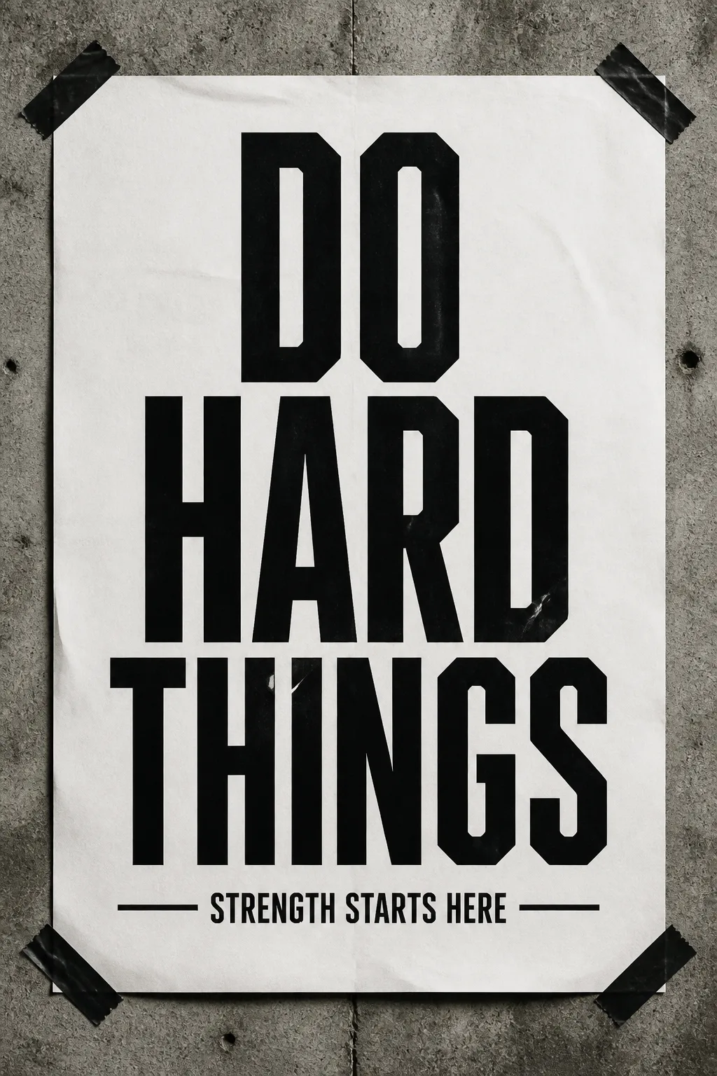 Bold Motivational Gym Typography Poster
