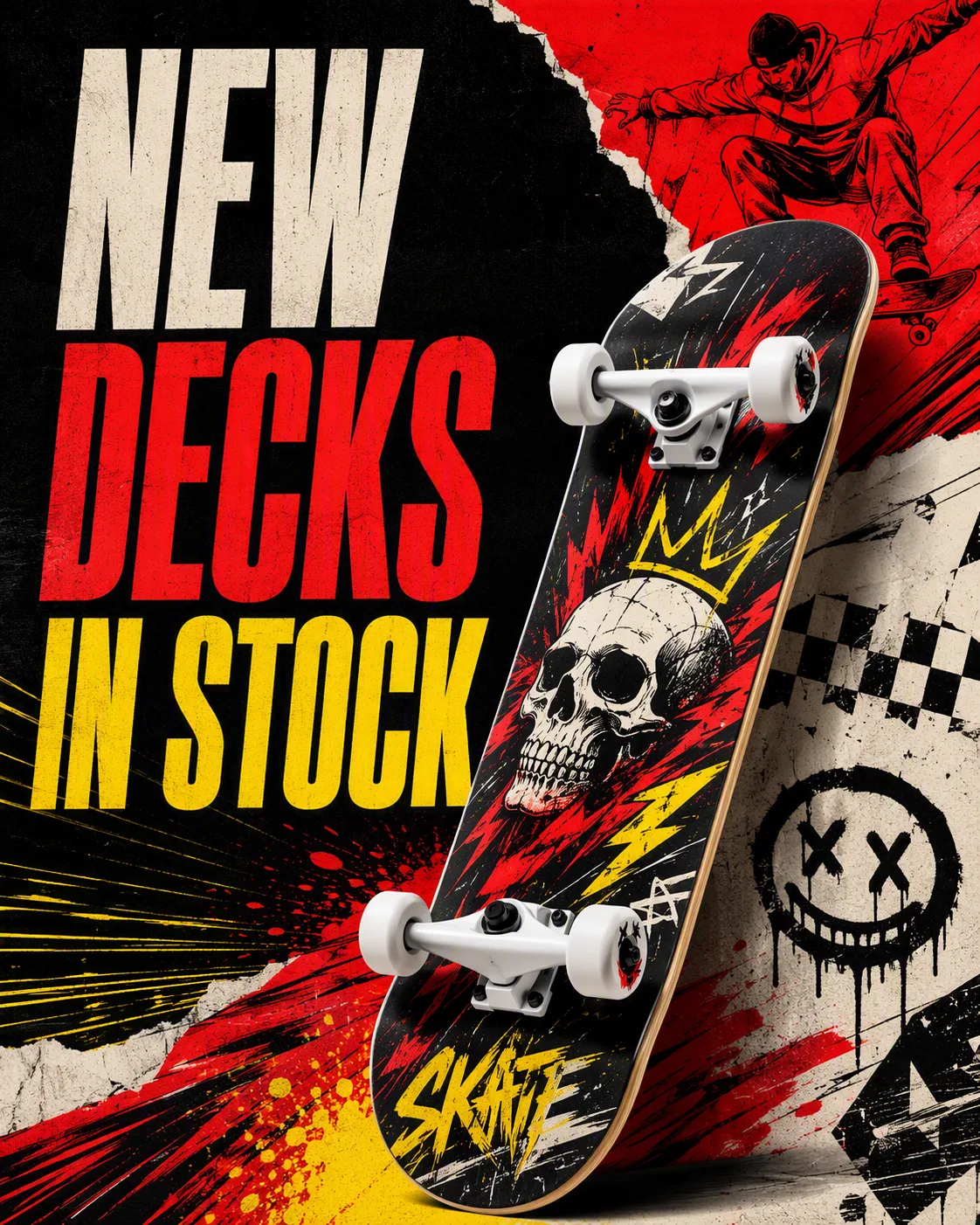 Bold Skateboard Deck Sports Ad