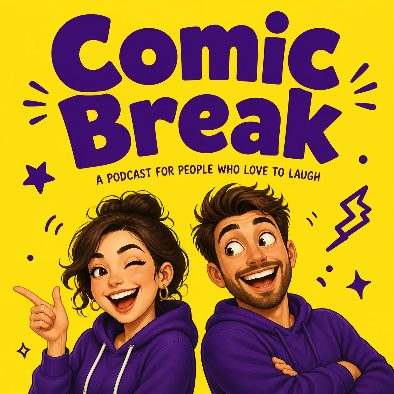 Bright Cartoon Comedy Podcast Cover