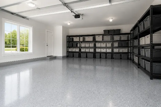 Bright Garage Interior Listing Photo
