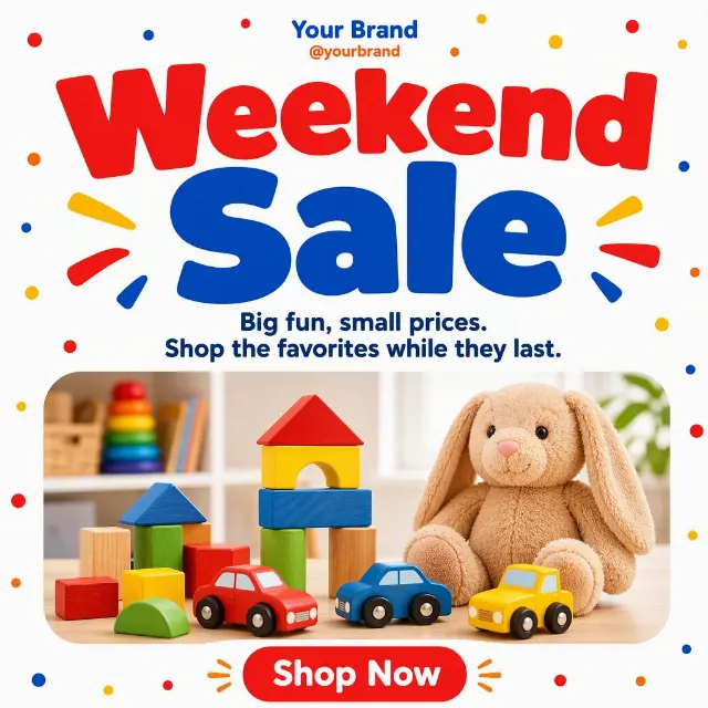 Bright Kids Toy Sale Instagram Post