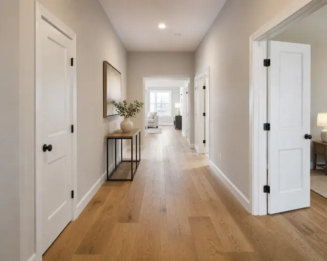 Bright Wide Plank Hallway Listing Photo