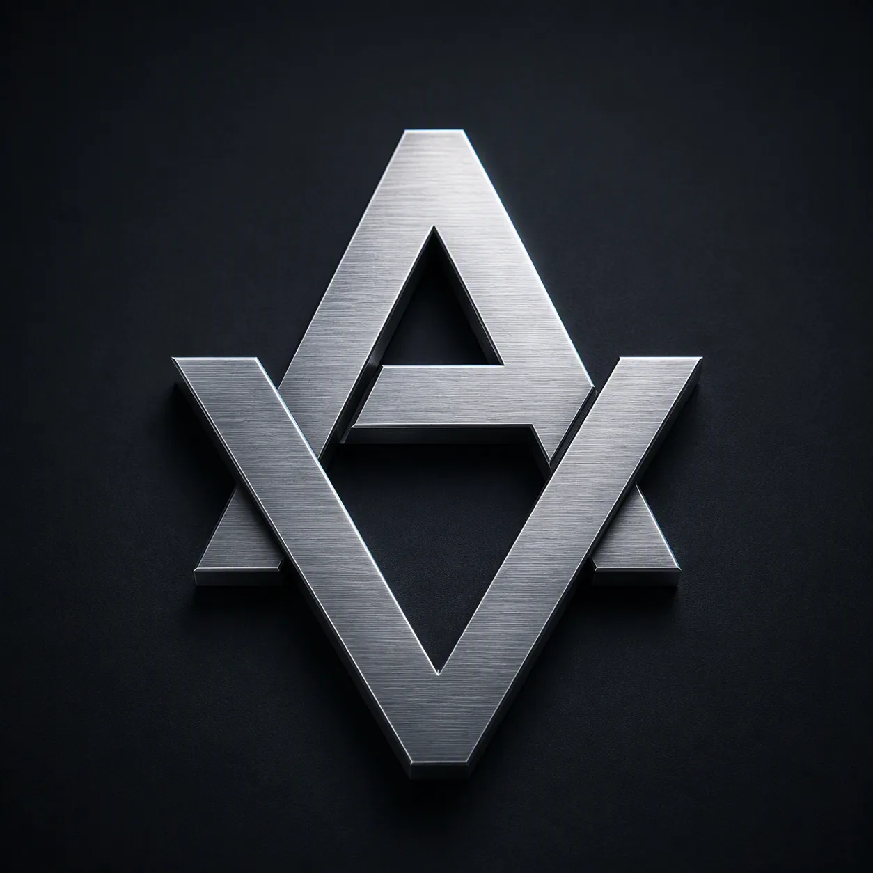 Brushed Titanium Logo Studio Mockup