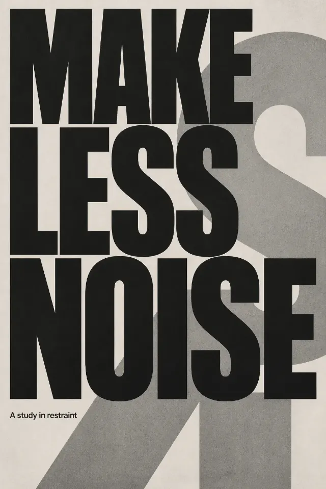 Brutalist Black Typography Poster
