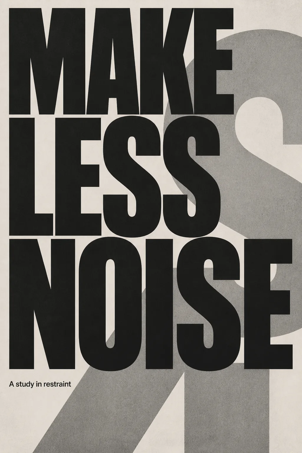 Brutalist Black Typography Poster