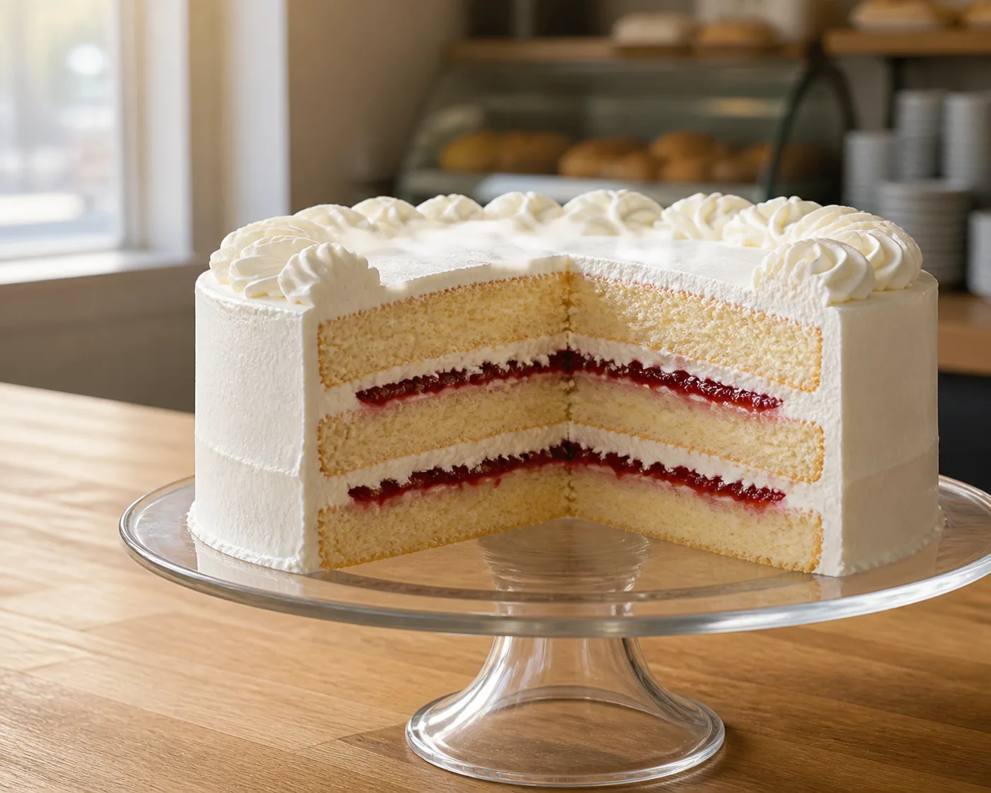 Cafe Counter Layered Cake Cross Section