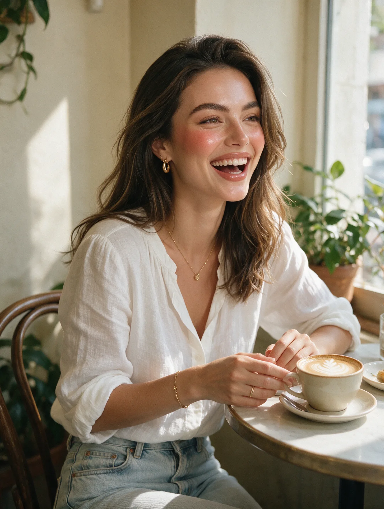 Candid Brunch Cafe Creator Portrait