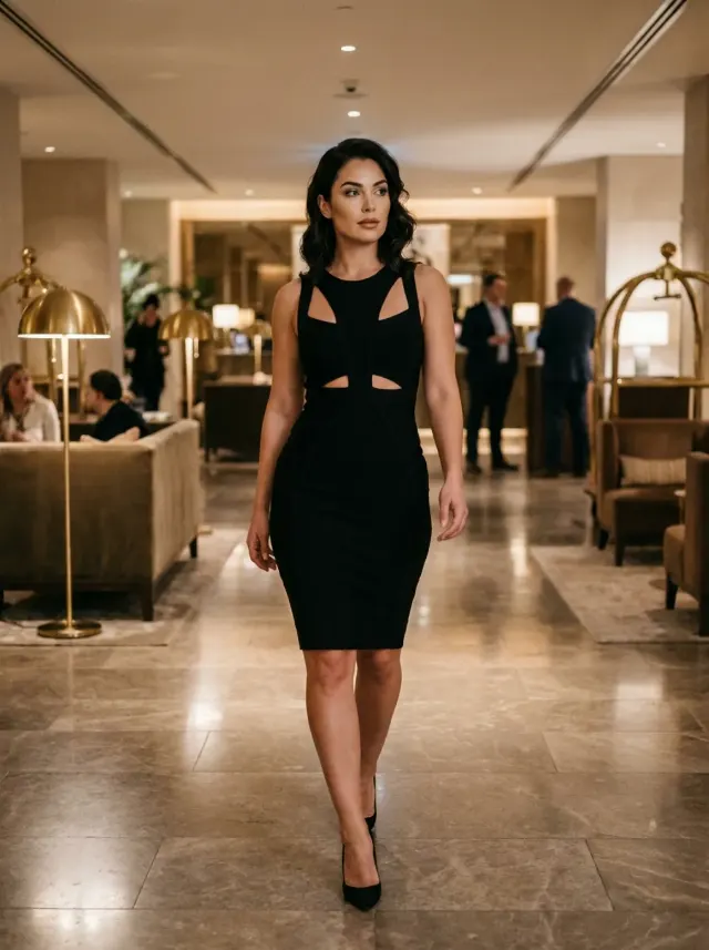 Candid Hotel Lobby Fashion Photo