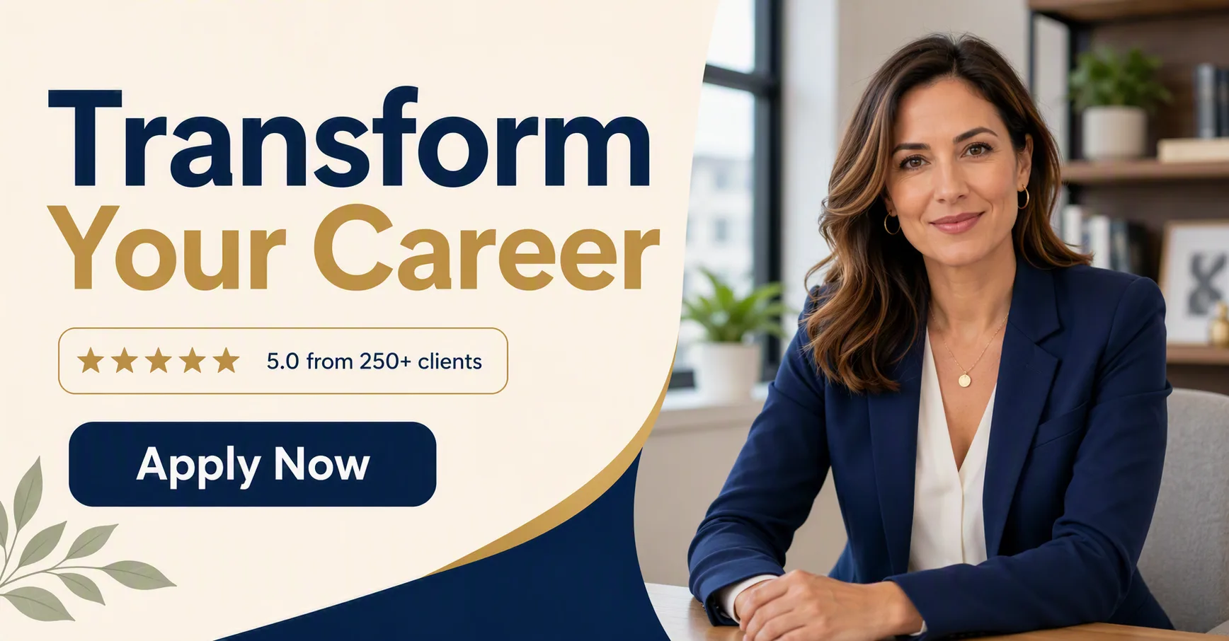 Career Coaching LinkedIn Ad With Portrait