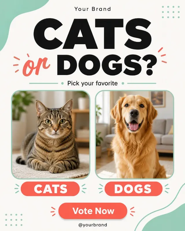 Cats Or Dogs Pet Shop Poll Post