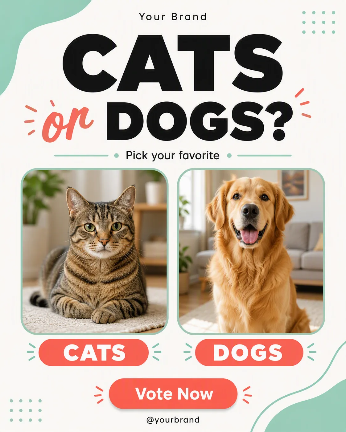 Cats Or Dogs Pet Shop Poll Post