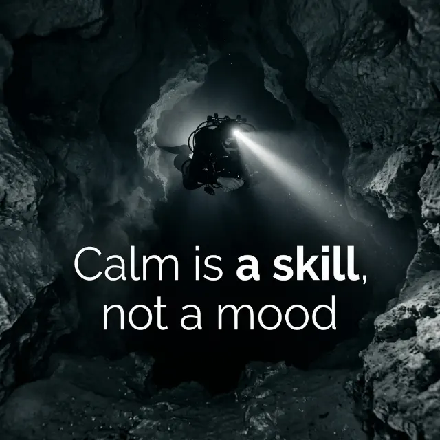 Cave Diver Motivational Quote Photo