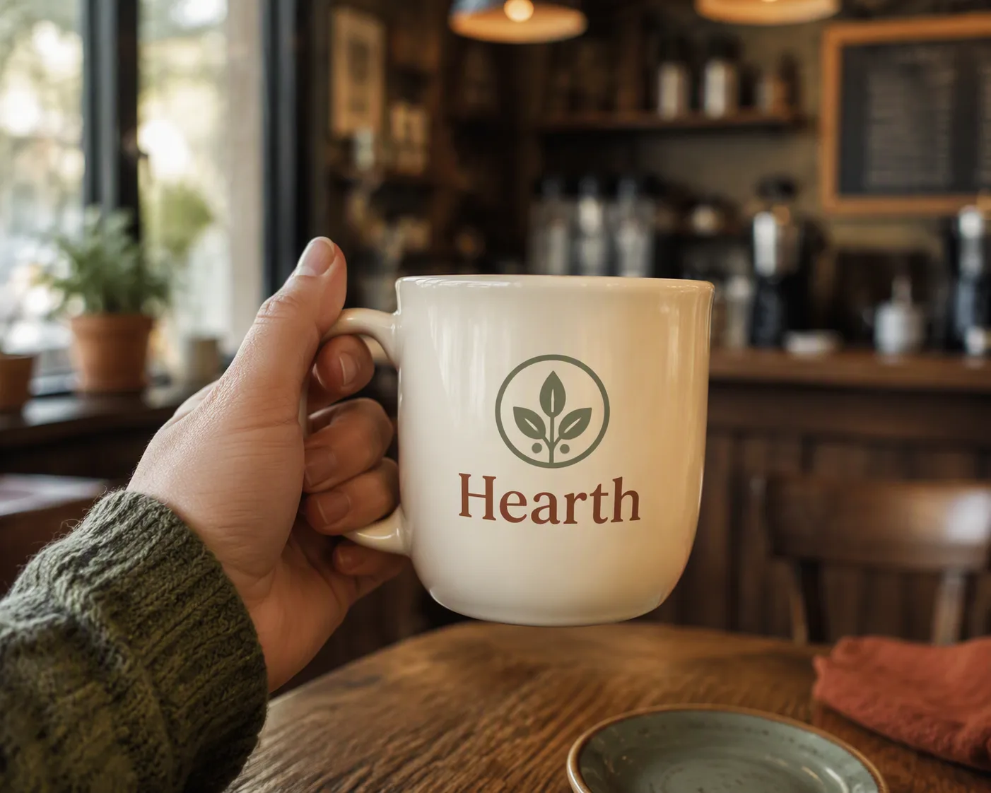 Ceramic Coffee Mug Logo Mockup