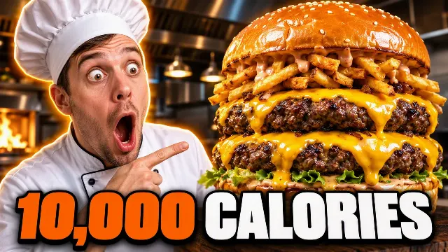 Chef Reacts To Giant Burger Challenge