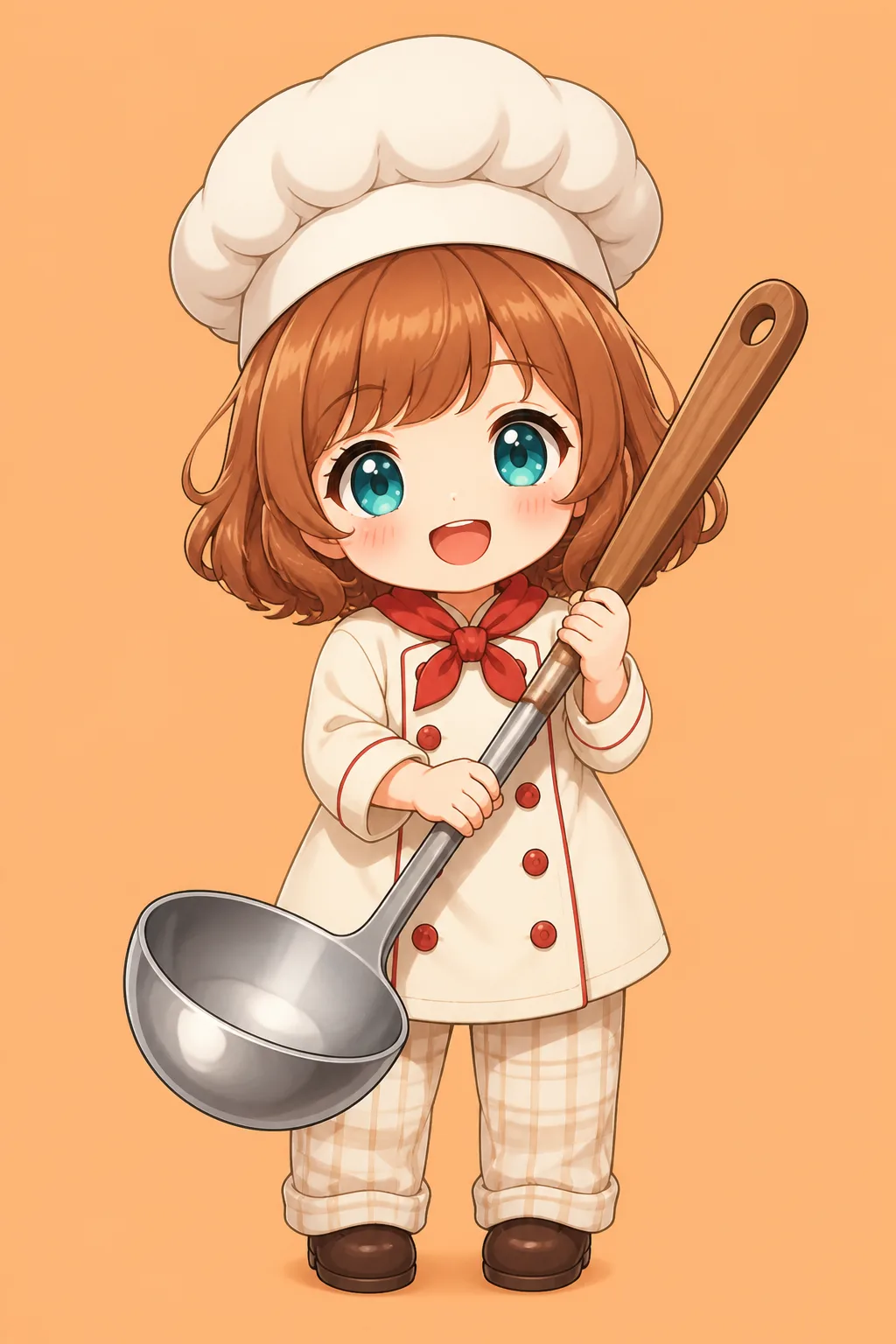 Chibi Anime Chef Character Illustration